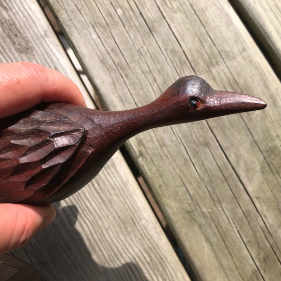 2 Vintage Wood Carvings Birds Sculptures Mahogany / Jamaica Folk Art - Picture 11 of 14